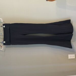 Aerie OG Foldover Super Flare High Rise Black Pants Small